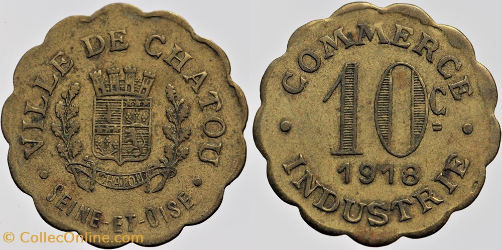 78 - Chatou - 10 centimes monnaies monde france 78 chatou 10 centimes