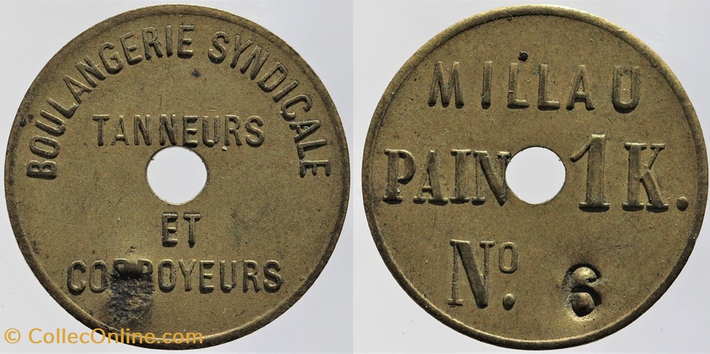 monnaies monde france 12 millau boulangerie 1 k de pain