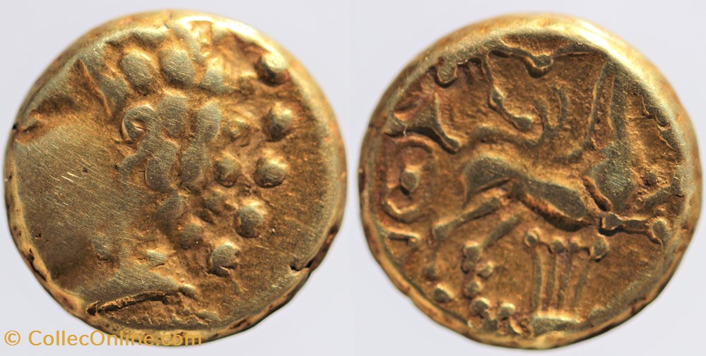 Arvernes - Statère du type de Lapte monnaies antiques av jc celtes arvernes statere du type de lapte
