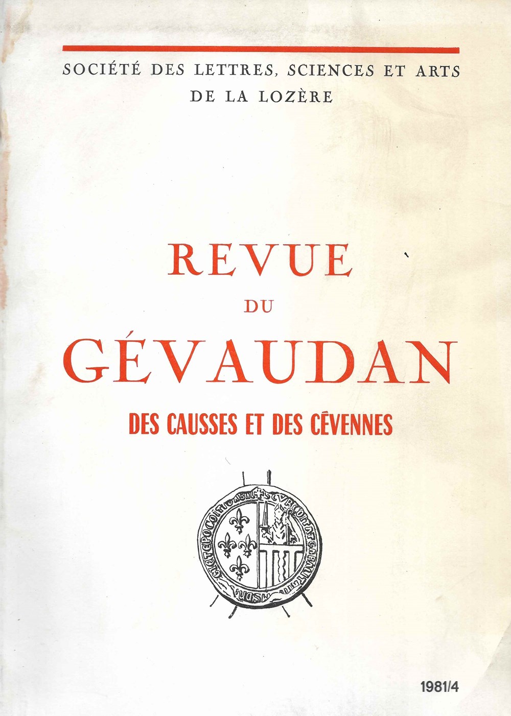 livres bd revues 1981 revue du gevaudan des causses et des cevennes