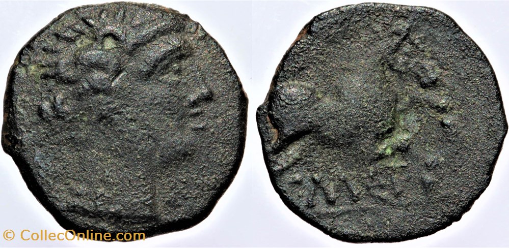 Volques Arécomiques - Bronze CEMP monnaies antiques av jc ap celtes volques arecomiques bronze cemp
