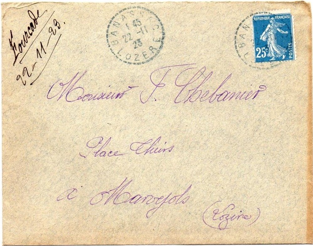 1923 - Cachets type B4 (encre bleu) documents anciens marques postales europe 1923 cachets type b4 encre bleu