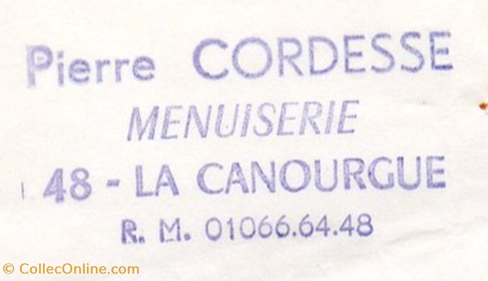 Cordesse Pierre (1969) documents anciens factures commerciaux cordesse pierre 1969
