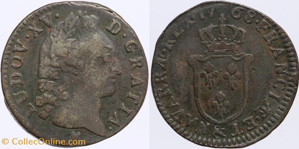 monnaies europe medievale france royales dy 1696 louis xv sol aix 1768
