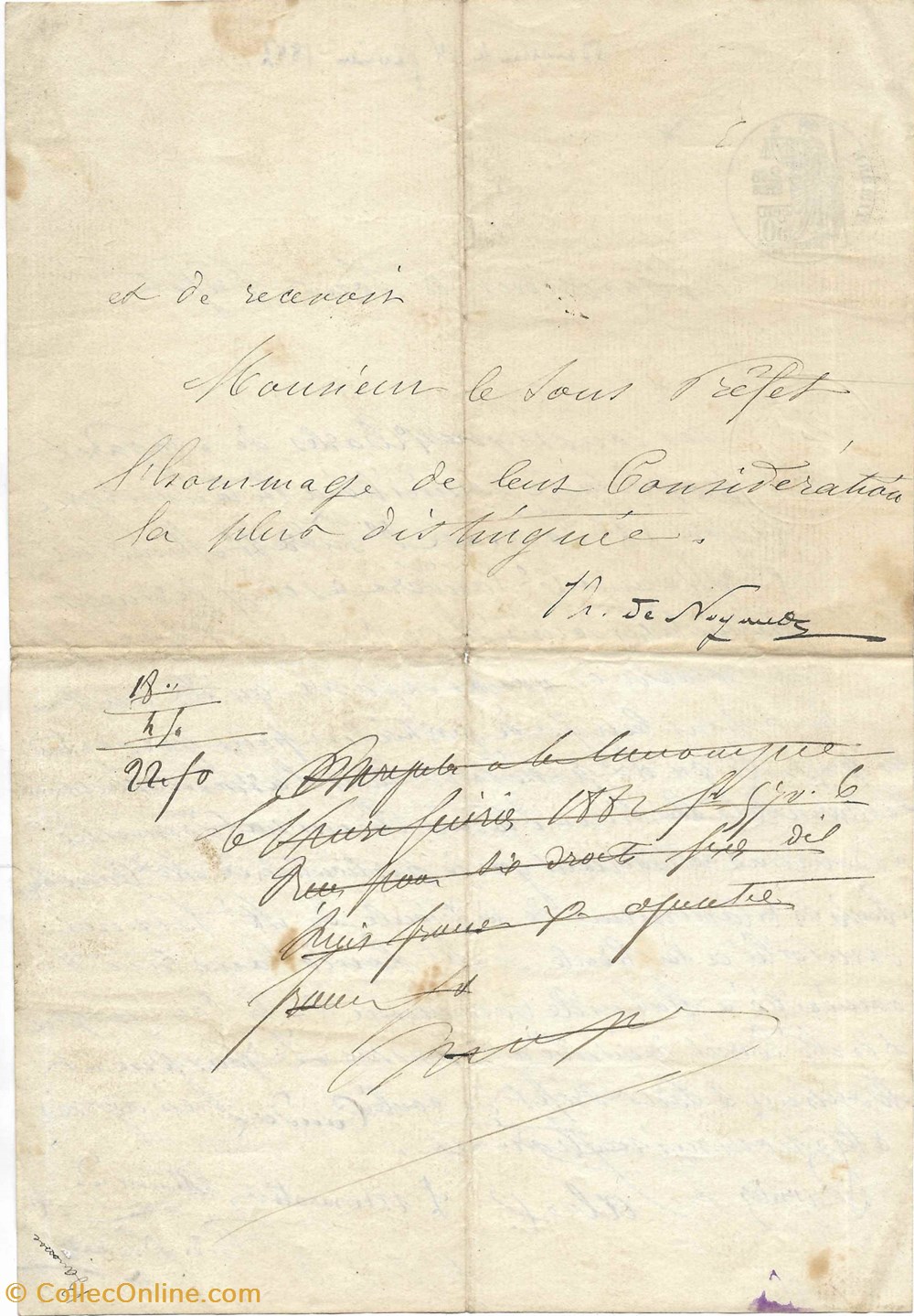 1882 - Nomination d'un garde champêtre documents anciens autres 1882 nomination un garde champetre
