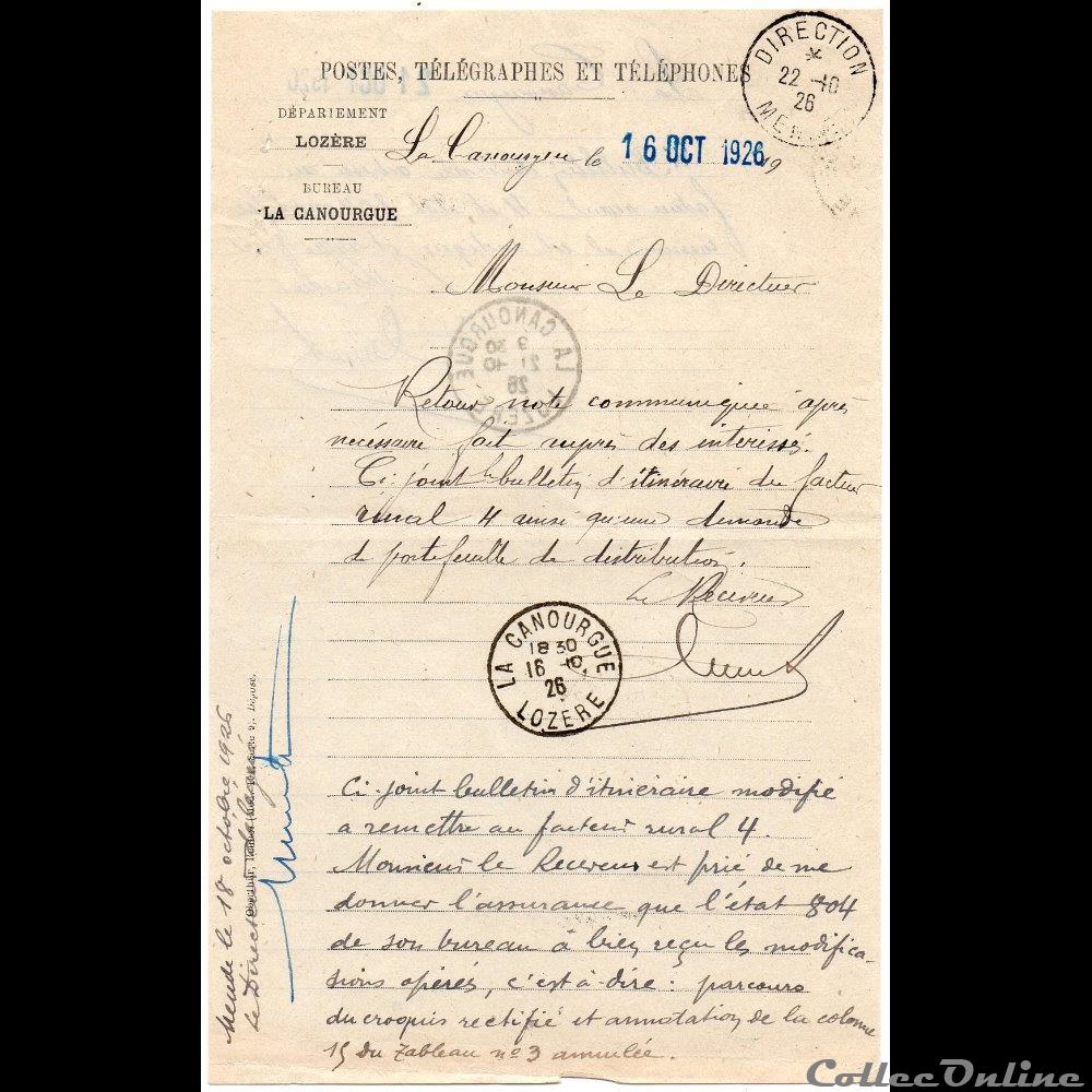 1926 - Cachets type A4 marque postale europe france 1926 cachets type a4