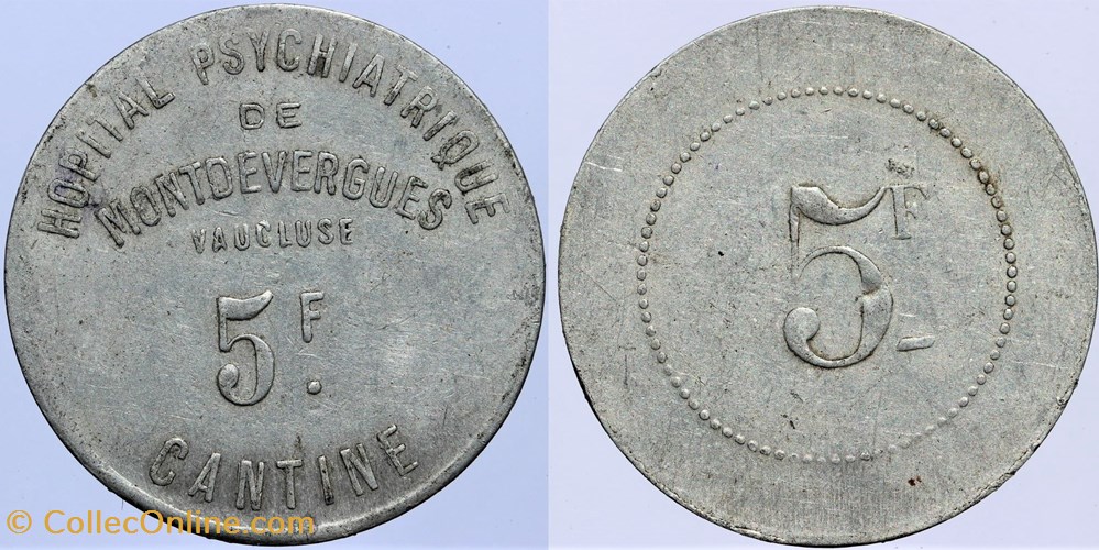 84 - Avignon - Montdevergues - 5 francs monnaies monde france 84 avignon montdevergues 5 francs