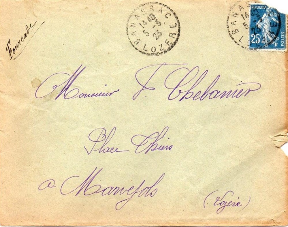 1923 - Cachets type B4 documents anciens marques postales europe 1923 cachets type b4