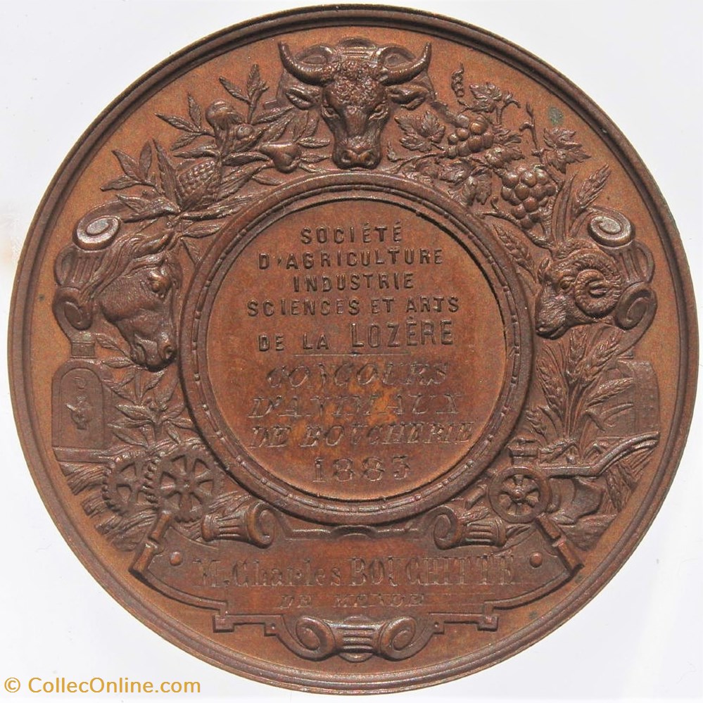 medailles france 1883 animaux de boucherie