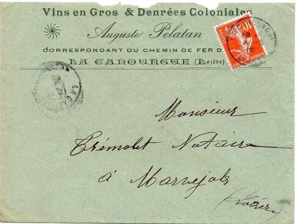 Pelatan Auguste (1909) documents anciens factures commerciaux pelatan auguste 1909