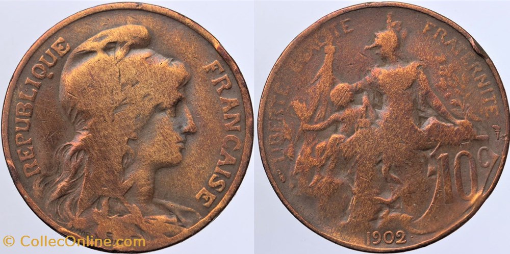 monnaies monde france f 136 dupuis 10 c 1902