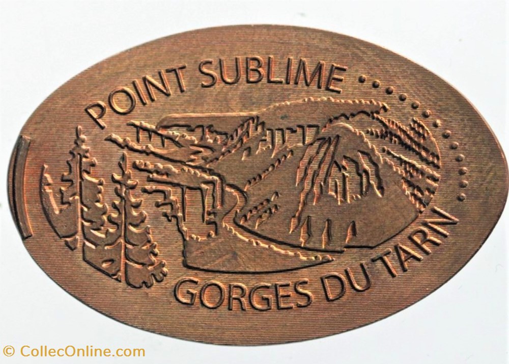 2017 - Pièce écrasée - Point Sublime medailles france touristiques 2017 piece ecrasee point sublime