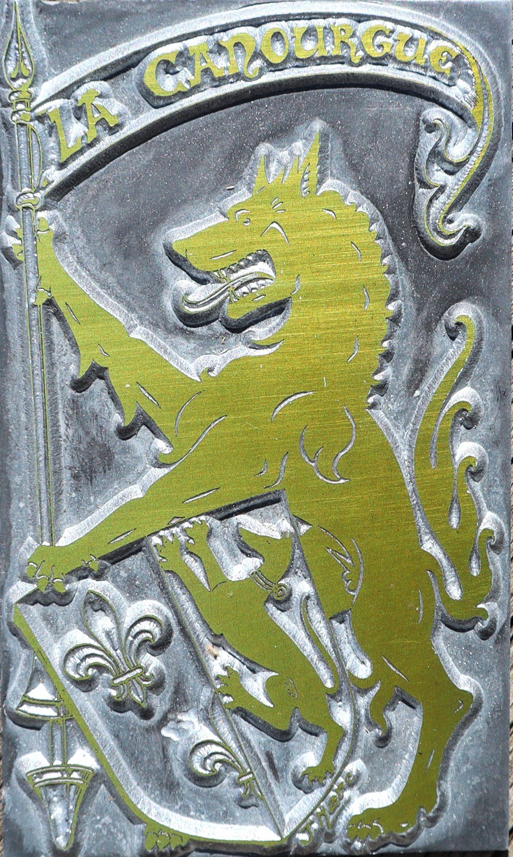La Canourgue - Plaque d'imprimerie documents anciens materiel et accessoires la canourgue plaque imprimerie