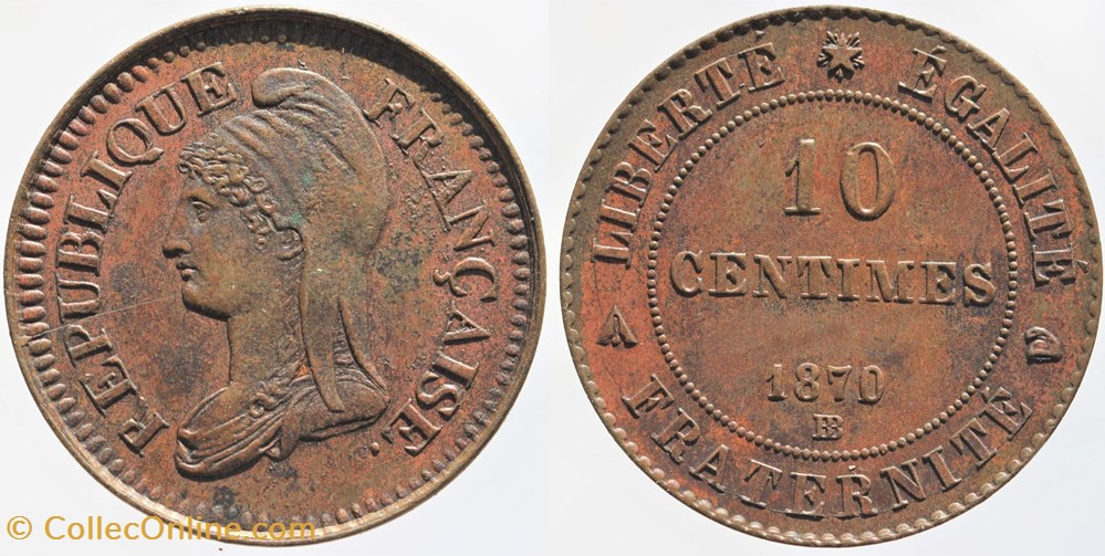 monnaies monde france 1870 troisieme republique epreuve 10 c strasbourg