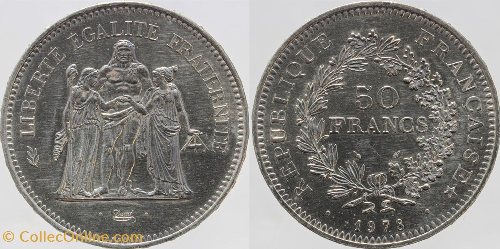 F-427 - Dupré - 50 fr. - 1978 monnaies monde france f 427 dupre 50 fr 1978