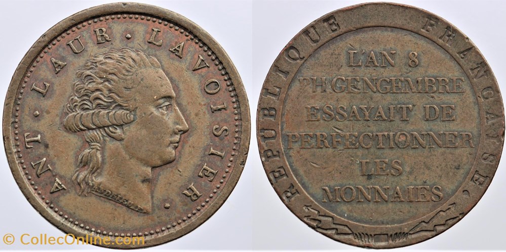 1800 - Consulat - Essai au module de 2 francs, AN 8 monnaies monde france 1800 consulat essai au module de 2 francs an 8