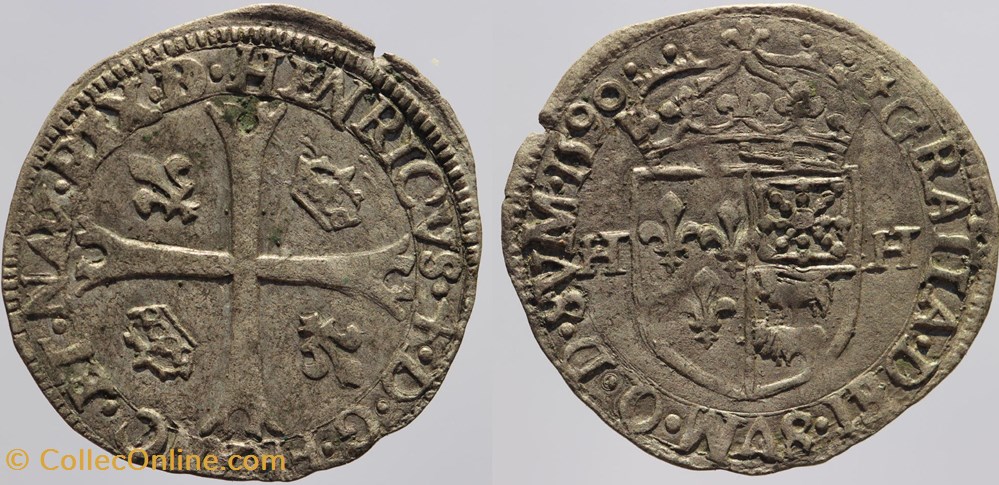 Dy 1262 - Henri IV - Douzain - 1590, Morlaas monnaies europe medievale france royales dy 1262 henri iv douzain 1590 morlaas