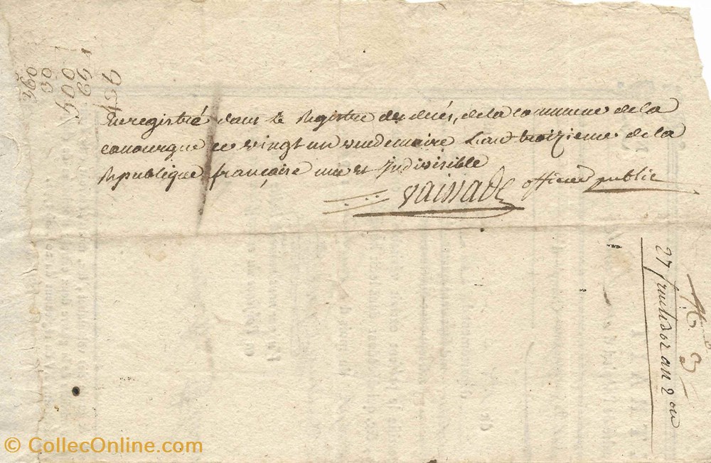 1794 - Extrait du registre mortuaire de Lunel documents anciens autres 1794 extrait du registre mortuaire de lunel