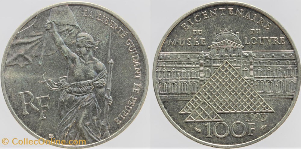 monnaies monde france f 461 liberte guidant le peuple 100 fr 1993