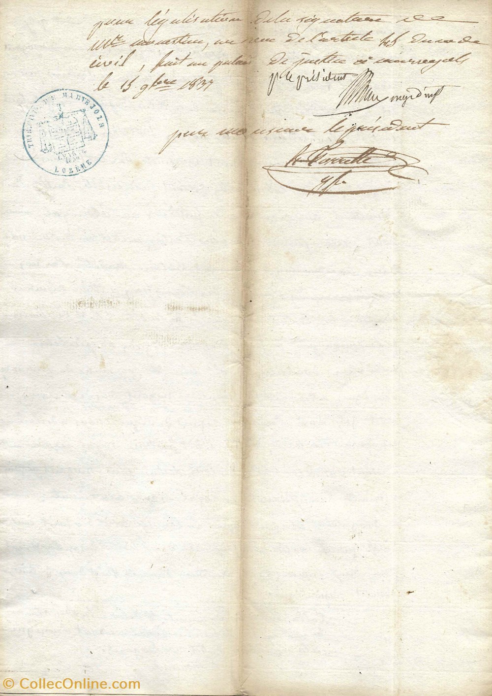 documents anciens autres 1824 1837 transaction terrain chemin abreuvoir