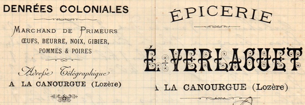 Verlaguet E. (1897) documents anciens factures commerciaux verlaguet e 1897