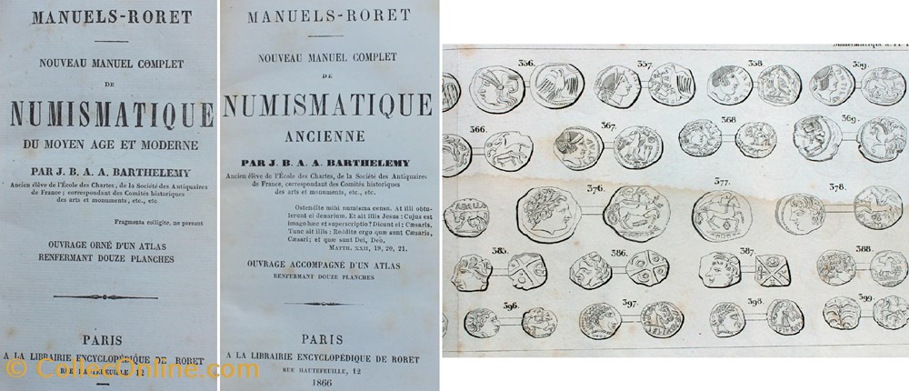 1866 - Nouveau Manuel de Numismatique... - J.B.A.A. Barthélémy monnaies livres ouvrages 1866 nouveau manuel de numismatique j b a a barthelemy