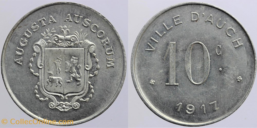 monnaies monde france 32 auch 10 centimes