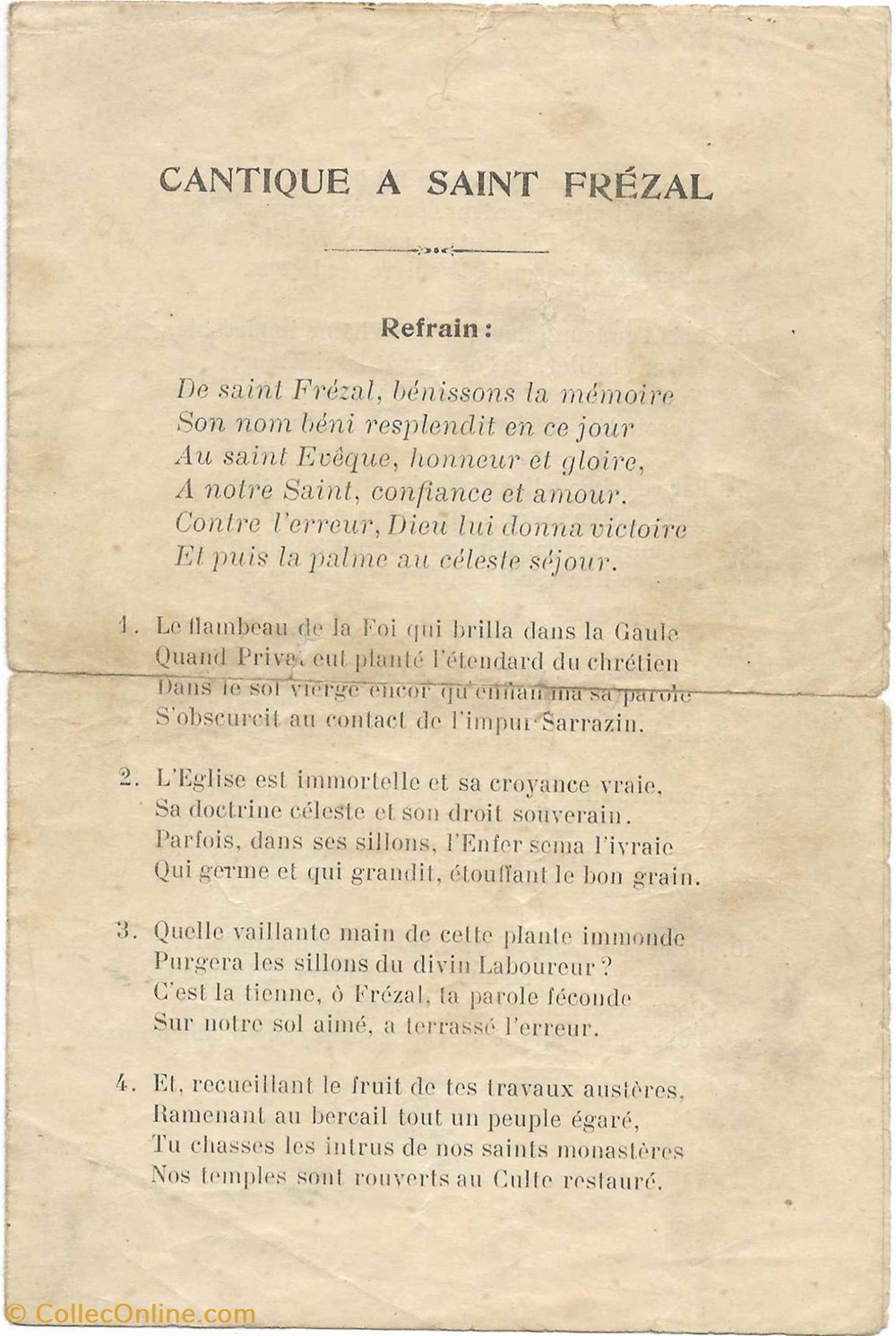 documents anciens autres chant a st frezal