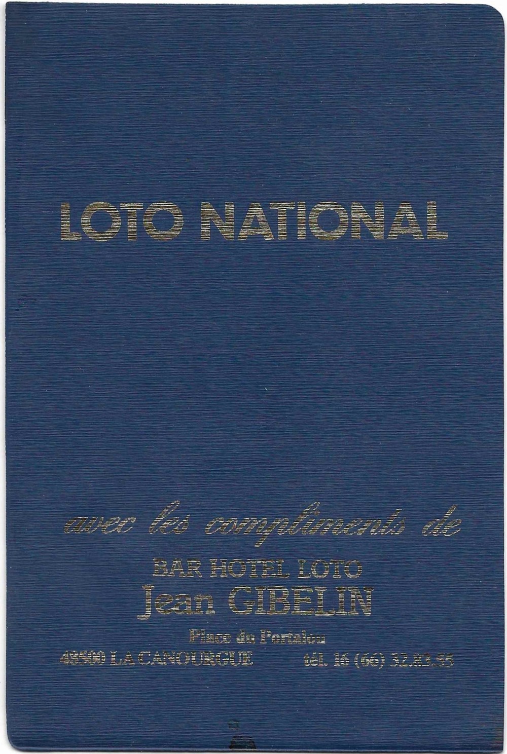 Pochette Loto National. objets publicitaires pochette loto national