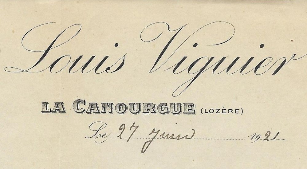 Viguier Louis - 1921 documents anciens factures commerciaux viguier louis 1921
