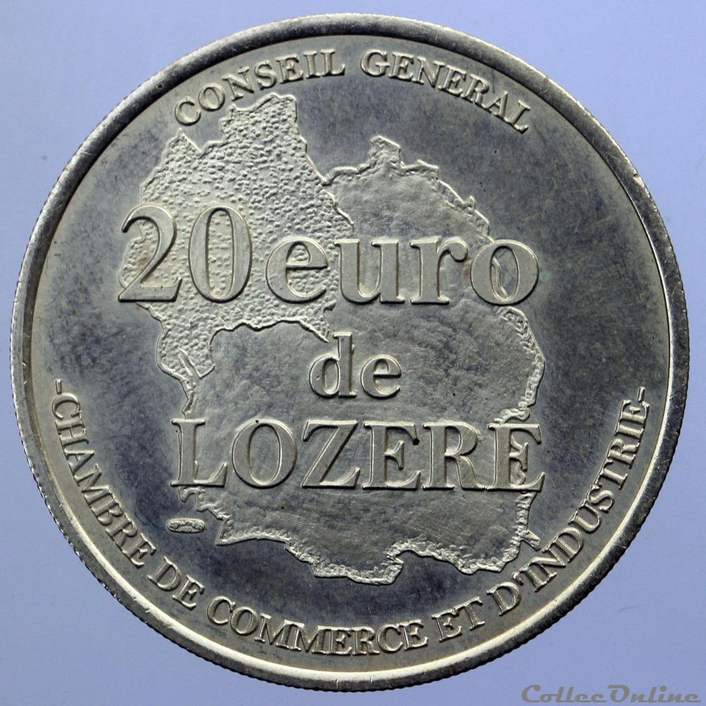 monnaie france 20 euro de lozere