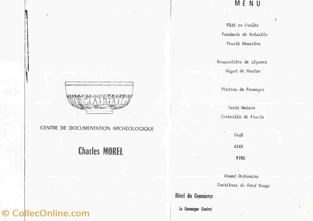 documents anciens menus menu federation historique la canourgue