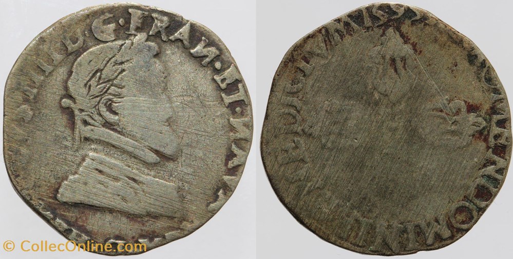 Dy 1212a - Henri IV - Demi franc - 1599, Lyon monnaies europe medievale france royales dy 1212a henri iv demi franc 1599 lyon