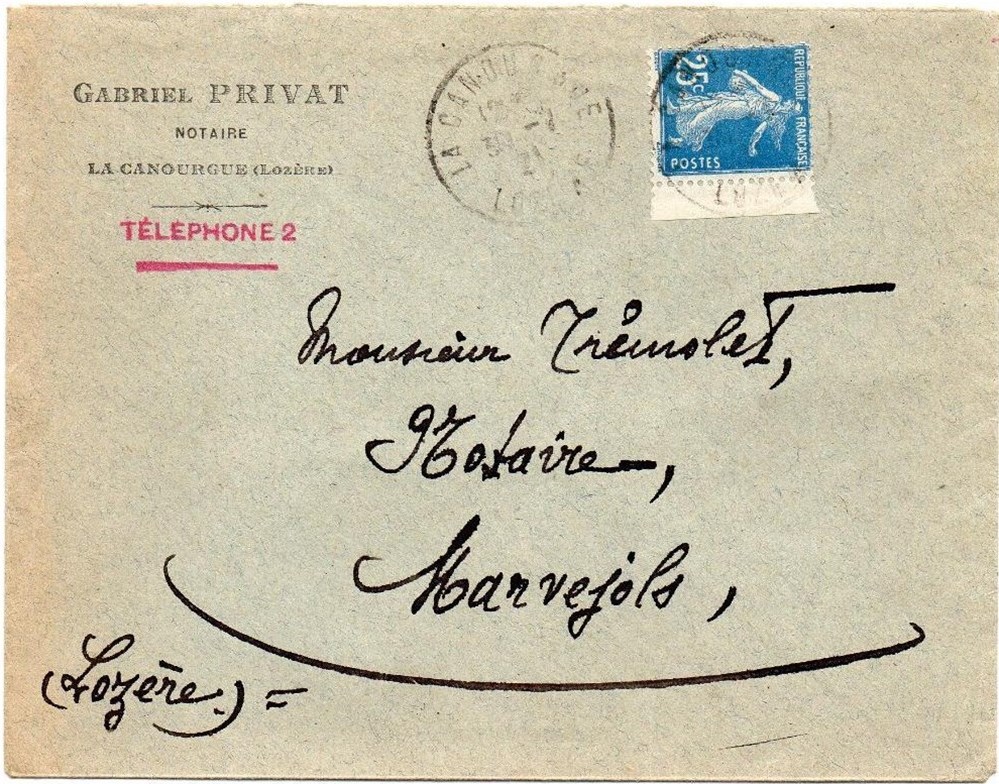 Privat Gabriel (1921) documents anciens factures commerciaux privat gabriel 1921