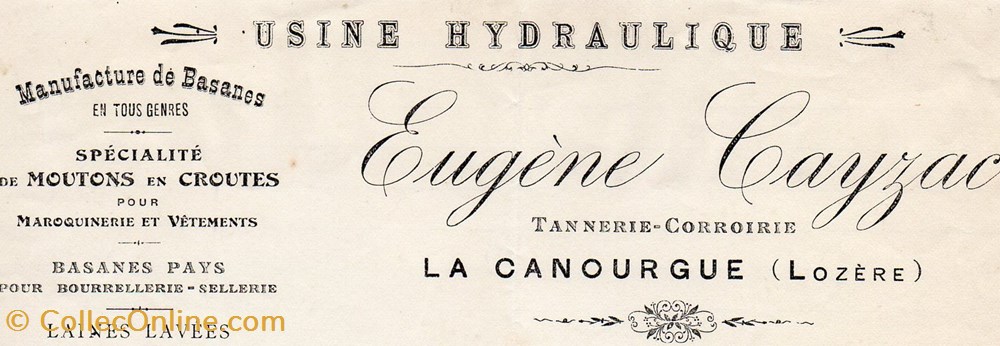 Cayzac Eugène (1925) documents anciens factures commerciaux cayzac eugene 1925