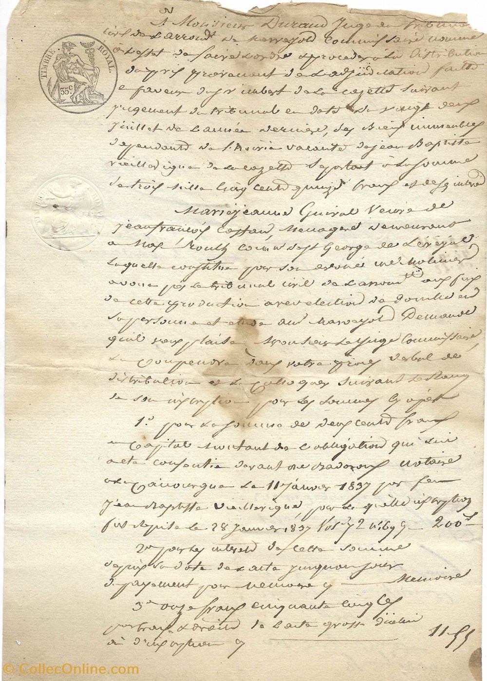 1849 - Jugements documents anciens autres 1849 jugements