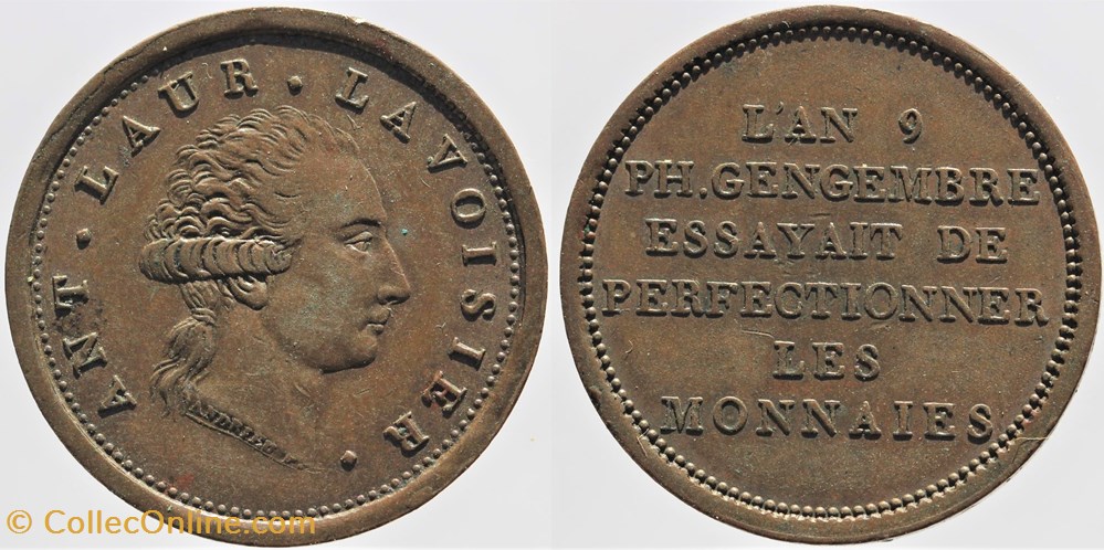 1801 - Consulat - Essai au module de 2 francs - AN 9 monnaies monde france 1801 consulat essai au module de 2 francs an 9
