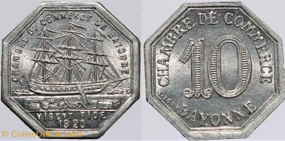 64 - Bayonne - 10 centimes monnaies monde france 64 bayonne 10 centimes