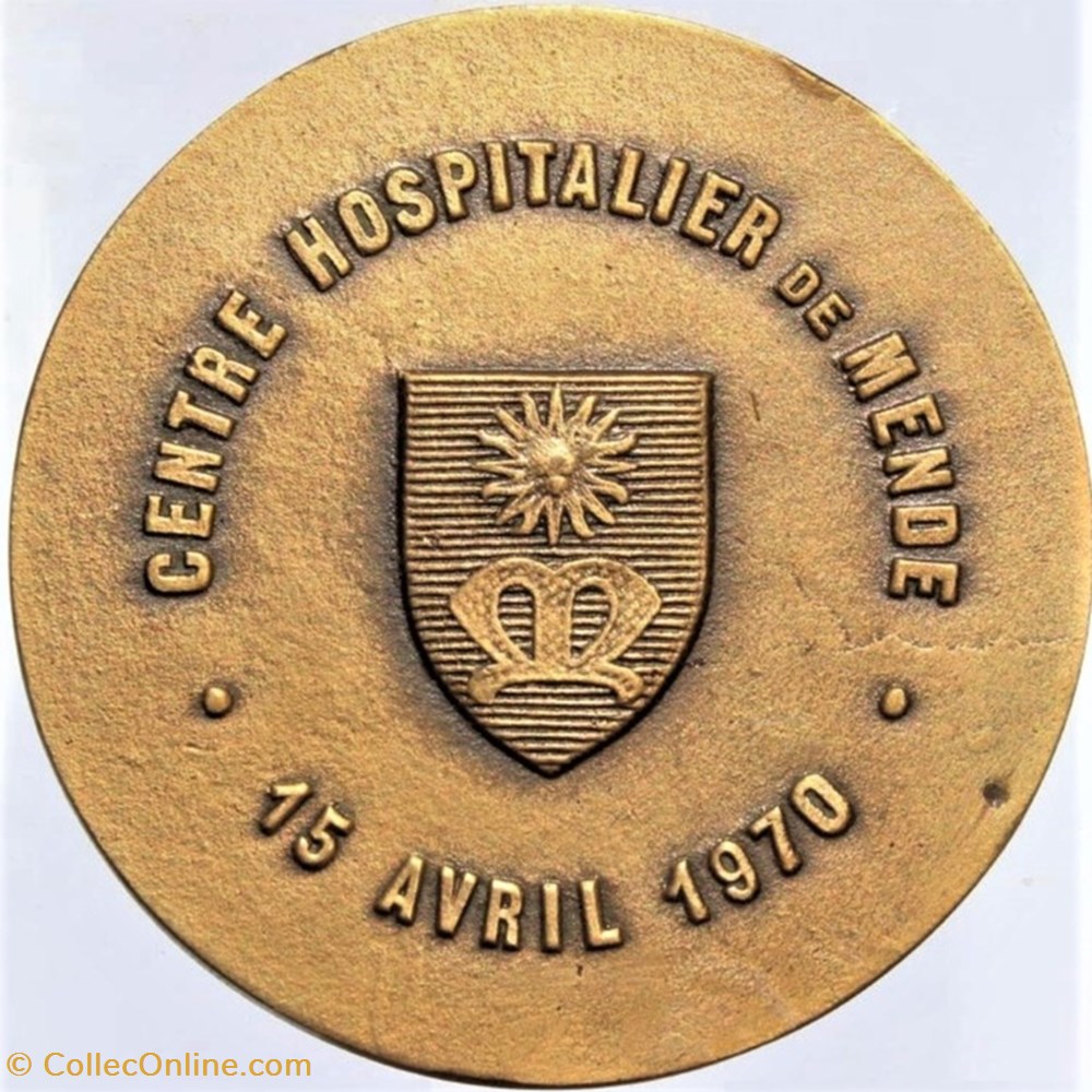 1970 - inauguration du C.H.M. 3 medailles france 1970 inauguration du c h m