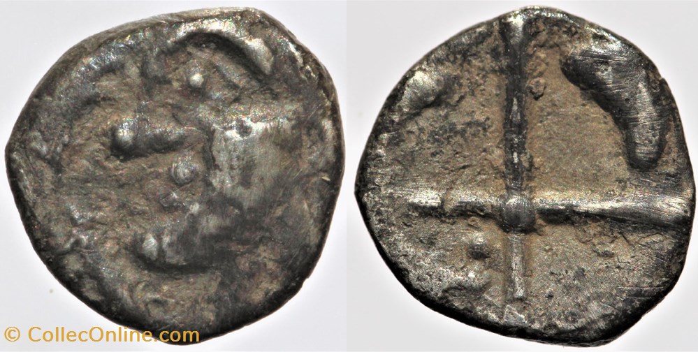 Longostalètes - Obole languedocienne monnaies antiques av jc ap celtes longostaletes obole languedocienne