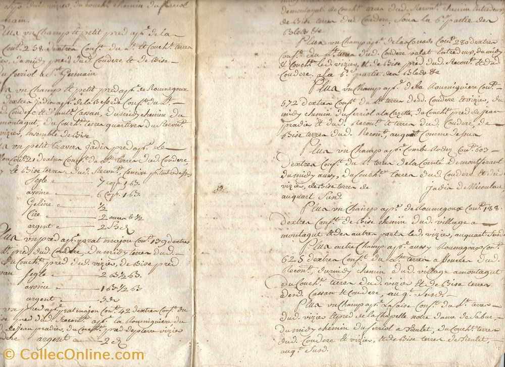 1729 - Livre de censier du seigneur de Trélan documents anciens autres 1729 livre de censier du seigneur de trelan