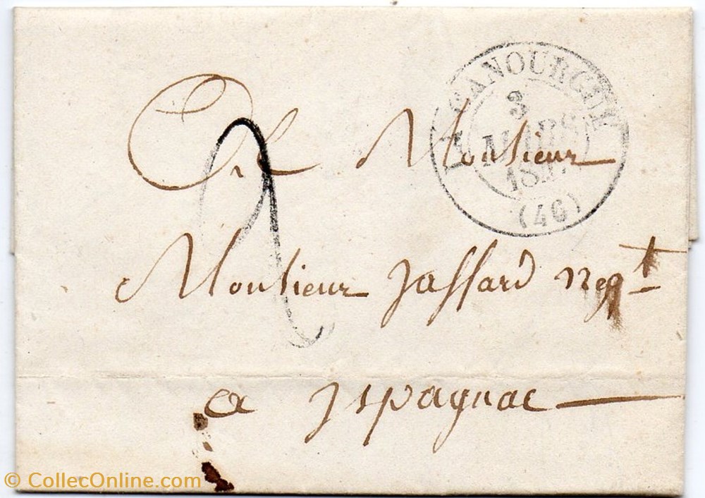 documents anciens marques postales europe 1849 cachet type 13