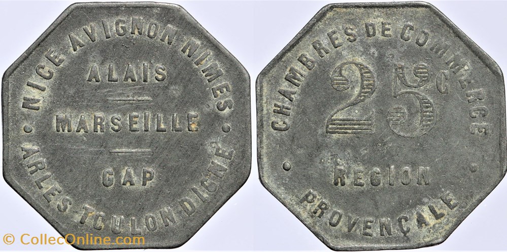 Région Provençale - 25centimes monnaies monde france region provencale 25centimes