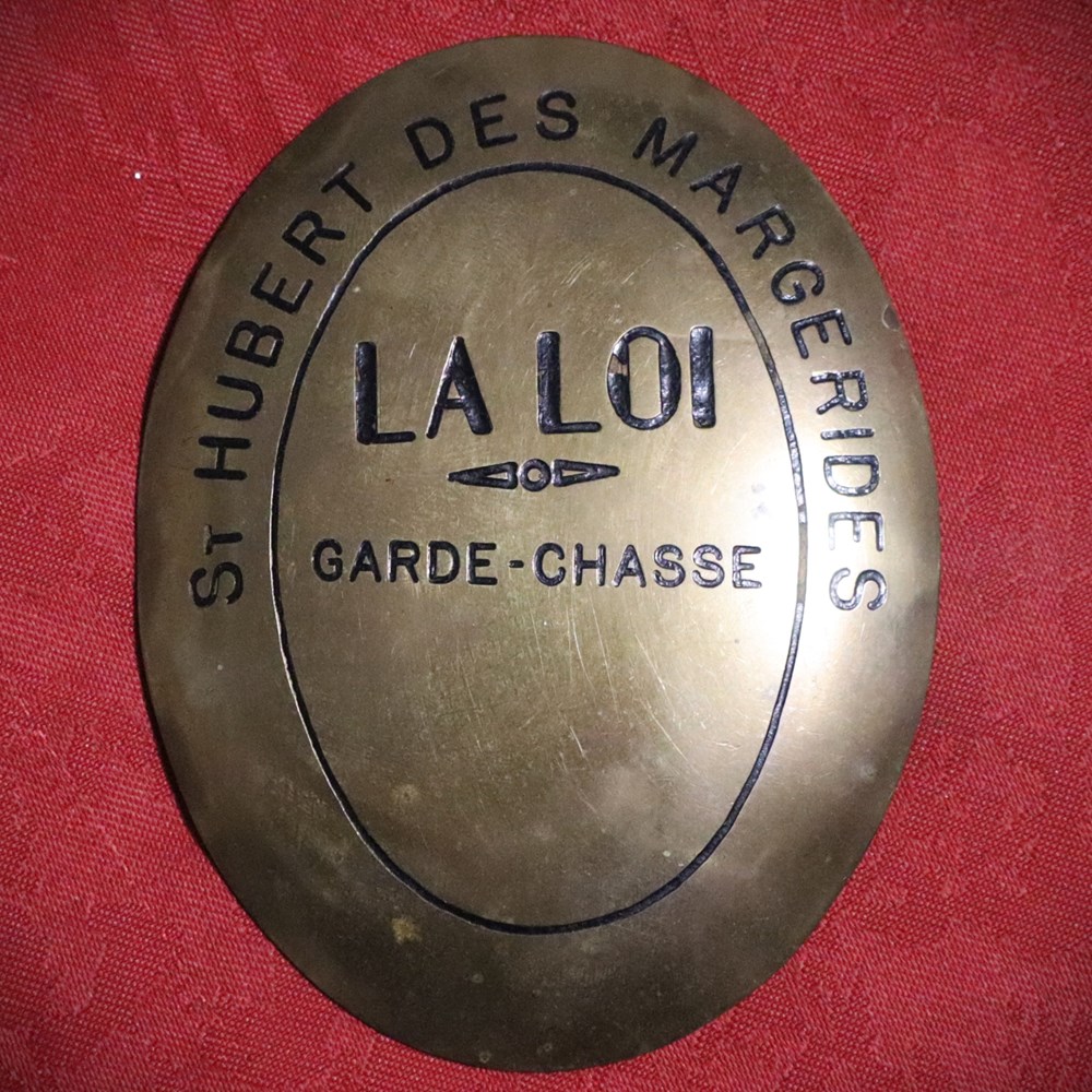 Plaque de garde-chasse particulier militaria medailles insignes plaque de garde chasse particulier