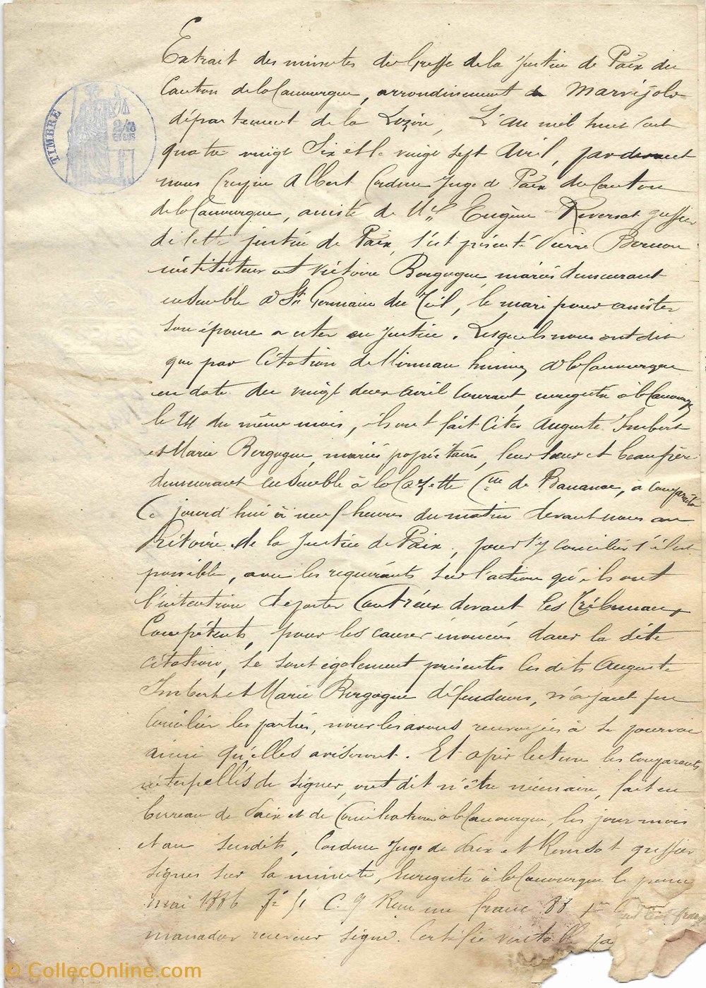 1886 - Extraits des minutes de greffe documents anciens autres 1886 extraits des minutes de greffe