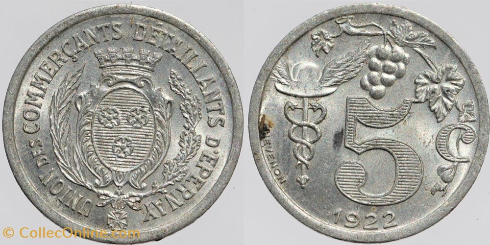 51 - Epernay - 5 centimes monnaies monde france 51 epernay 5 centimes