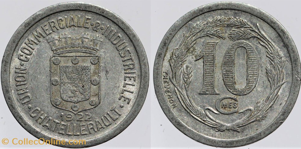 86 - Chatellerault - 10 centimes monnaies monde france 86 chatellerault 10 centimes