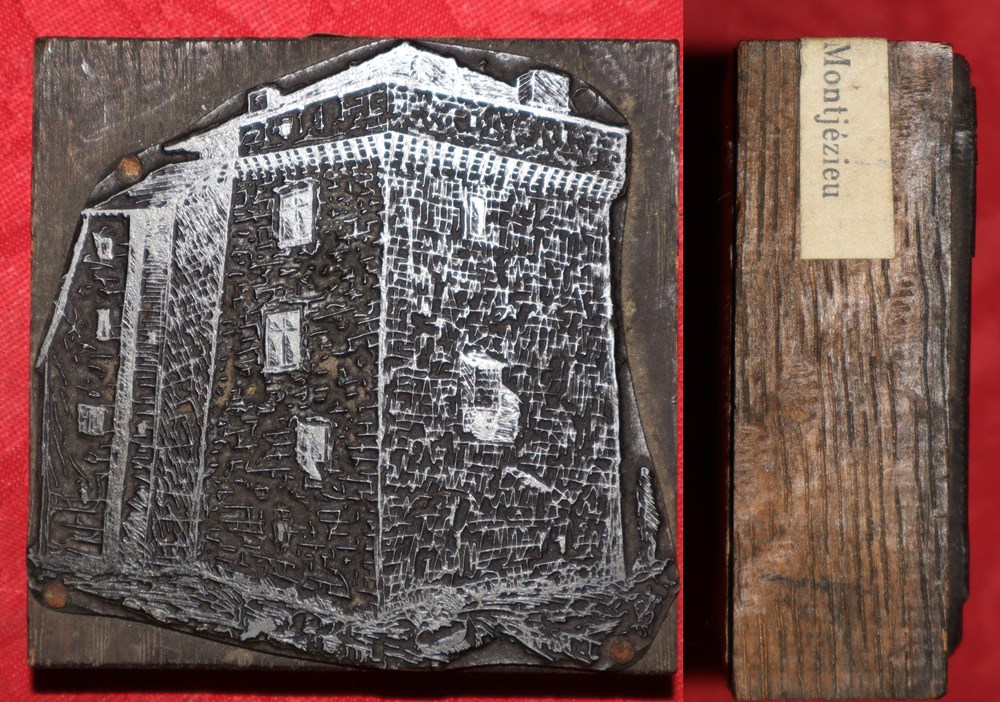 Montjézieu - Plaque d'imprimerie documents anciens materiel et accessoires montjezieu plaque imprimerie