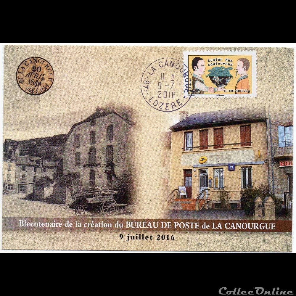 2016 - Type A9, 48 - La Canourgue marque postale europe france 2016 type a9 48 la canourgue