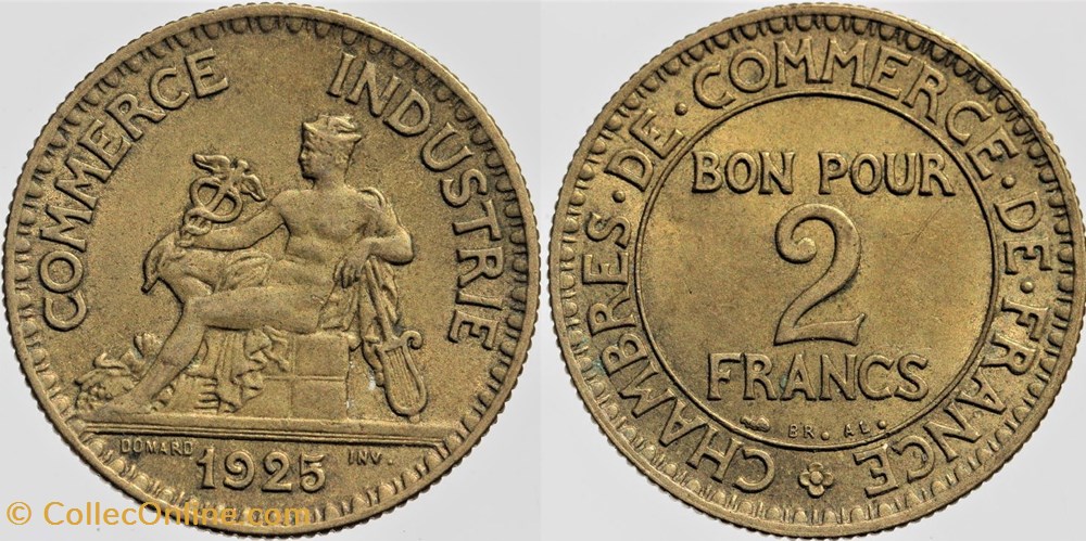 monnaies monde france f 267 domard 2 frs 1925 defaut au 5
